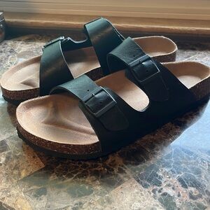 Men’s Sandals Black Fakenstocks Size 12 NWOT